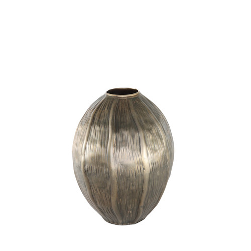 Antique Gold Eros Seed Metal Vase (22.5cm)