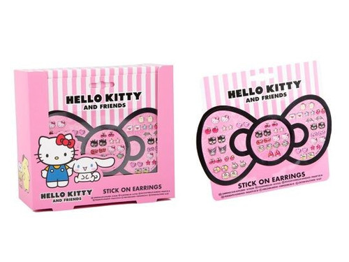 Pink Hello Kitty Stick On Earrings