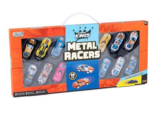 Metal Racing Cars (16 Pieces)