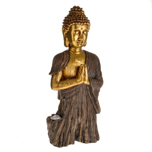 Zen Meditating Buddha with Solar Light