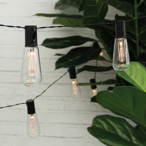 String of 10 Solar Bulb Lights with 2 Functions (3.8m)