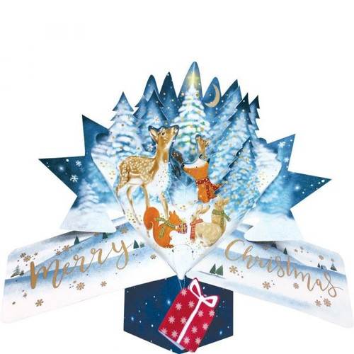 3D Pop Up Card by Second Nature - Winter Woodland Animals