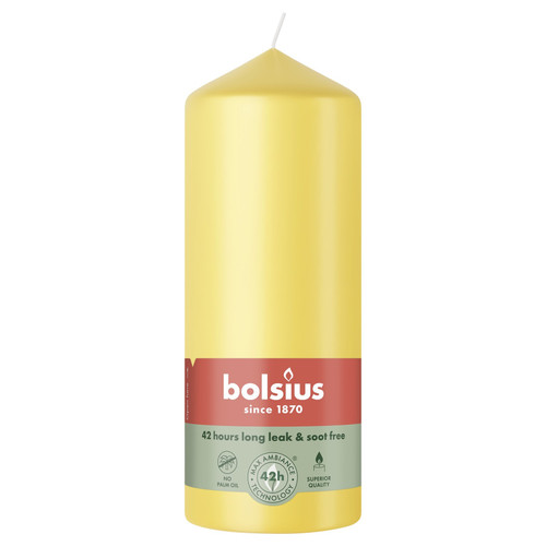 Bolsius Sunny Yellow Essentials Pillar Candle (150mm)