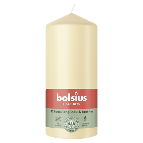 	Bolsius Beige Essentials Pillar Candle (130mm)