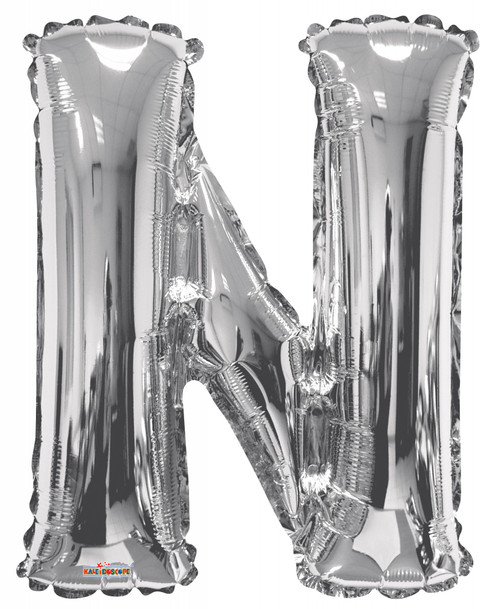 Letter Balloon - N - Silver (34 Inch) Letter Balloon - N - Silver (34 Inch)