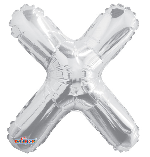 Letter Balloon - X - Silver (34 Inch)