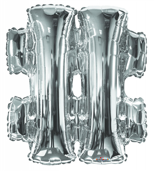 Symbol Balloon - # - Silver (34 Inch) Symbol Balloon - # - Silver (34 Inch)