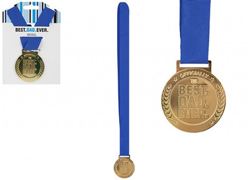Gold Best Dad Ever Medal