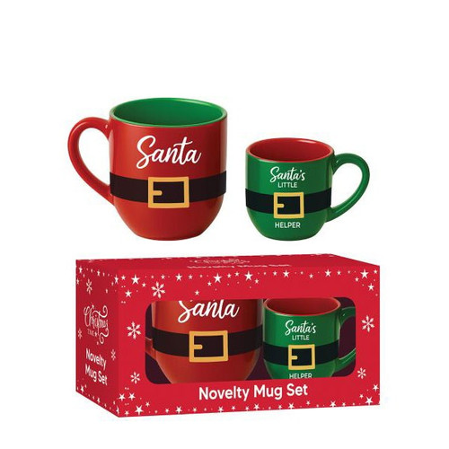 Santa & Santas Little Helper Mug Set