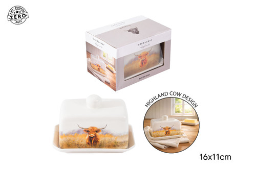 Highland Cow Butter Dish