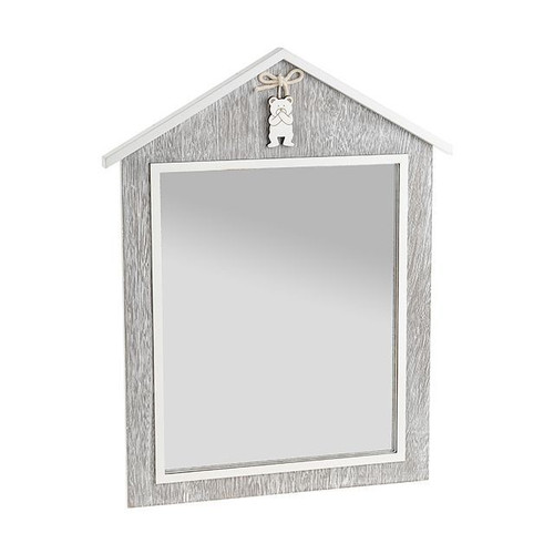 Grey Wooden Baby Bear Mirror