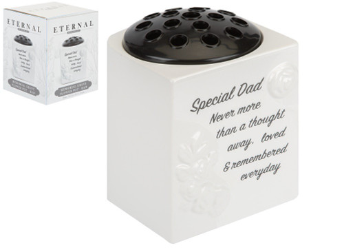 Special Dad Glazed Grave Flower Pot