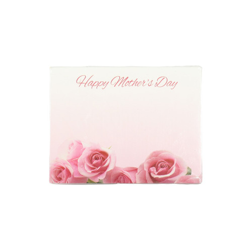Pink Rose Happy Mothers Day Florist Card (Pack of 50)