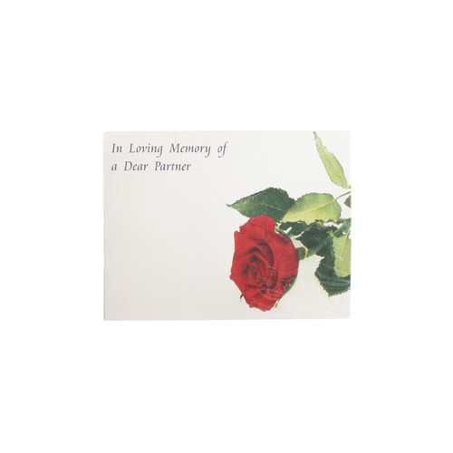 Dear Partner In Loving Memory Florist Card (Pack of 50)