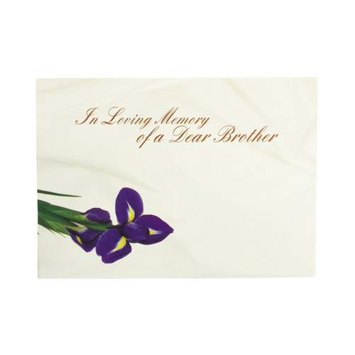 Dear Brother Loving Memory Florist Card (Pack of 6)