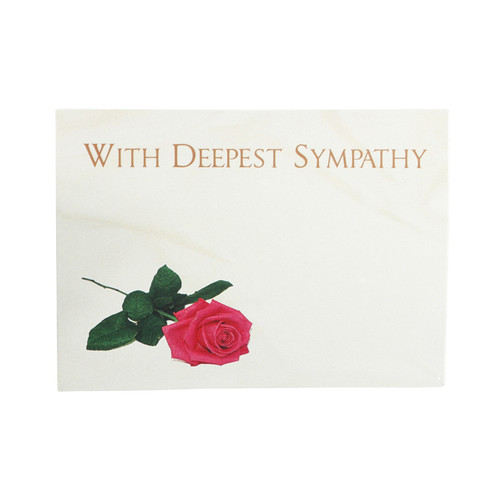 With Deepest Sympathy Florist Card (Pack of 6)