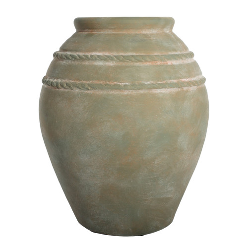 Antique Green Terracotta Rope Pot (31.5cm)