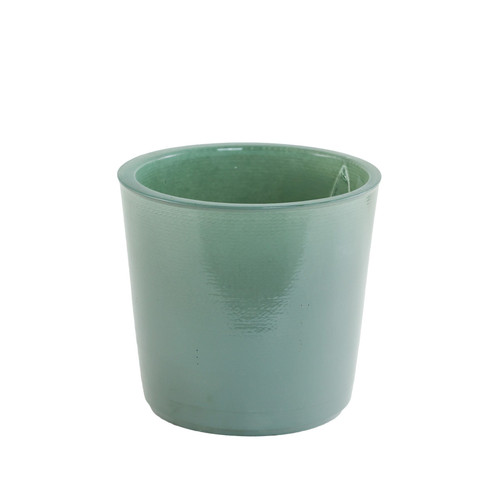 Sea Green Glass Pot (13cm)