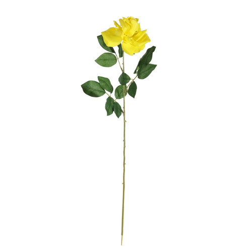 Yellow Artificial Premium Rose Large (71cm)