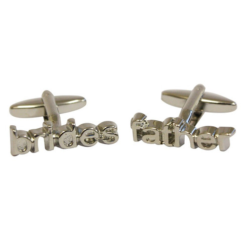 Silver Brides Father Cut Out Cufflinks