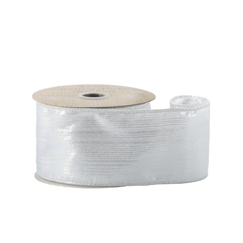 Silver Shimmer Ribbon (63mm x 10yds)