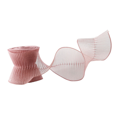 Pink Crinkle Ribbon (12cm x 5yds)