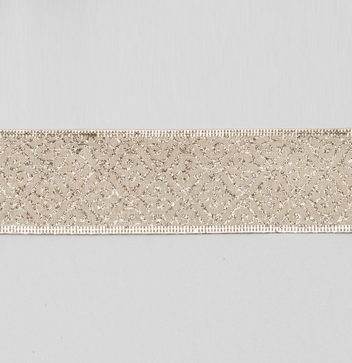 Champagne Patterned Ribbon (63mm x 9.1m)