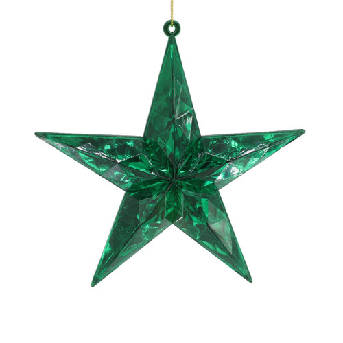 Dark Green Diamond Star Ornament (14cm)