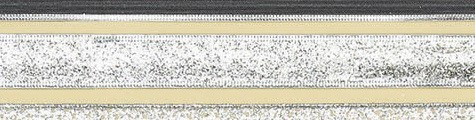 Metallic Silver Glitter Ribbon (25mm x 4.6m)