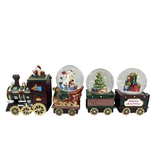 Christmas Musical Train with Snow Globe Carriages & Light