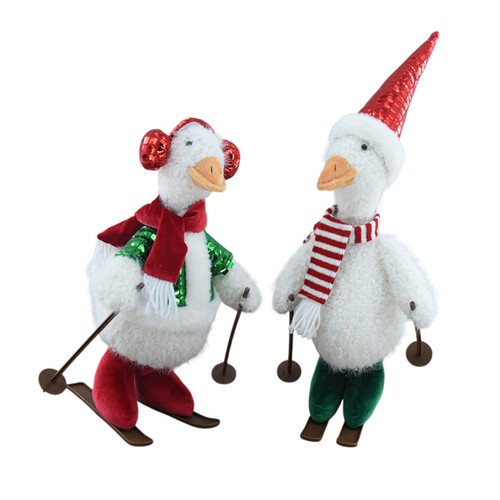 Festive Skiing Ducks (48cm)