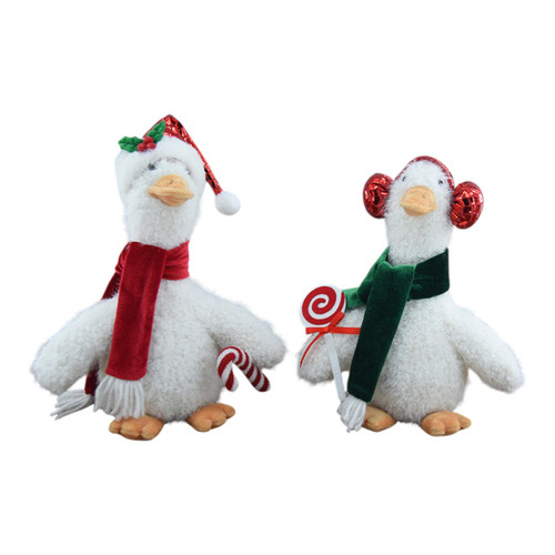 Festive Sitting Duck with Lollipop (31cm)