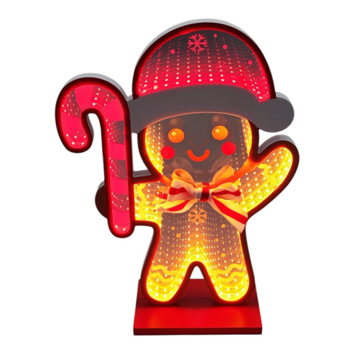 Gingerbread Man LED Infinity Light (36cm)