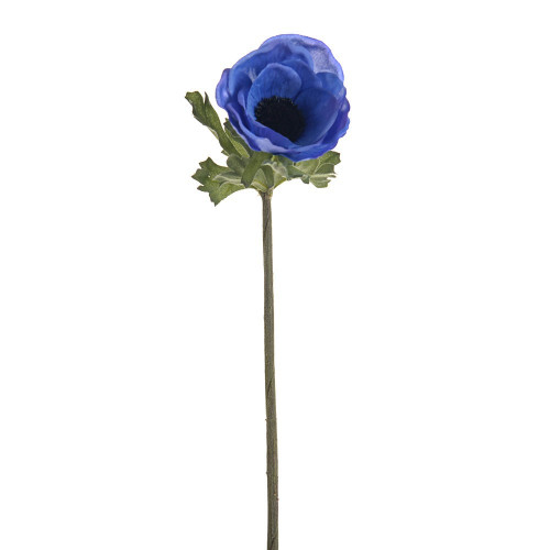 Blue Olivia Anemone Stem (38cm)