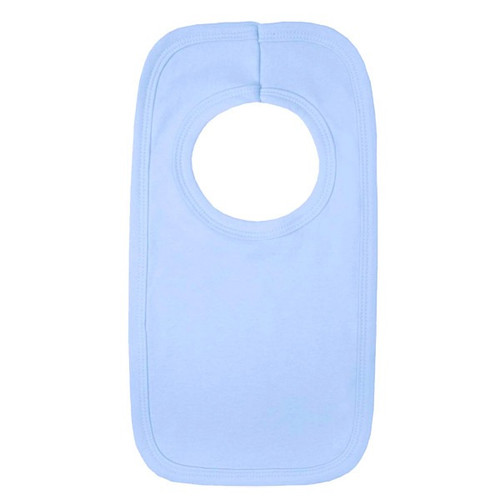 Blue Unbranded Cotton Popover Baby Bib - ideal for personalisation