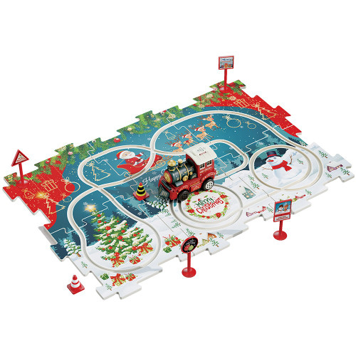 Christmas Puzzle Train Track Set