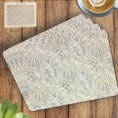 Neutral Artichoke Placemats Set
