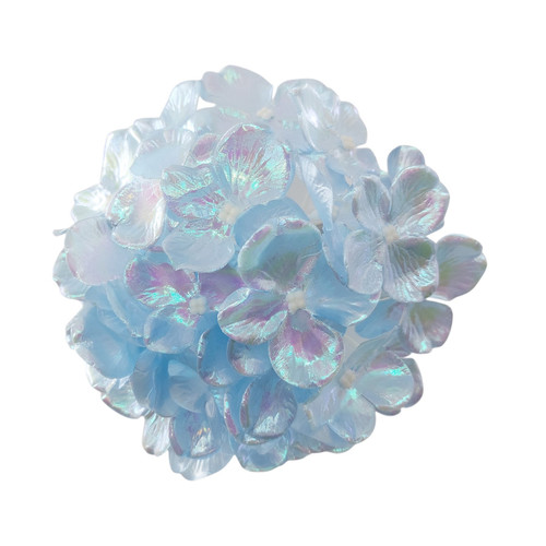 Iridescent Blue Hydrangea Flower Head (14cm)
