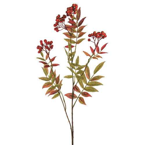 Orange Berry Leaf Spray (84cm)