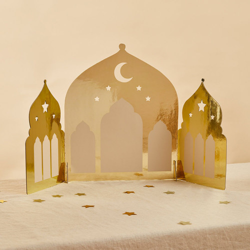Gold Ramadan Free Standing Temple Decoration