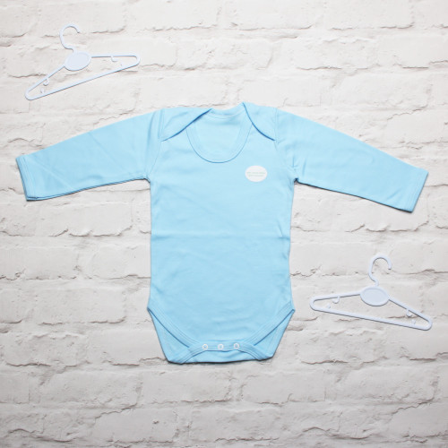 Blue 100% Organic Cotton Unbranded Long Sleeve Bodysuit (18-24 Months)