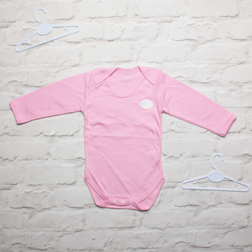 Pink 100% Organic Cotton Unbranded Long Sleeve Bodysuit (18-24 Months)