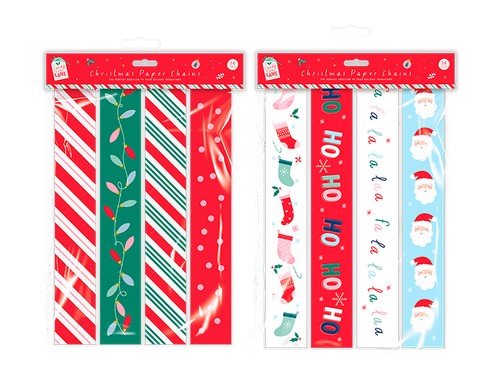 Christmas Paper Chains - 36 Pack (Assorted)