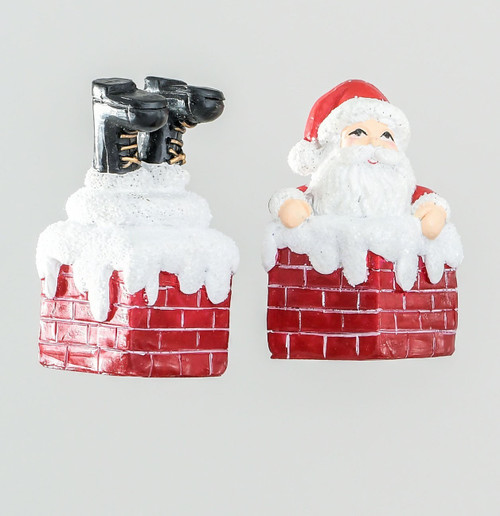 Red & White Santa Resin Chimney Pick (Assorted) (20cm)