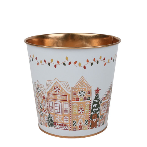 Gingerbread House Metal Planter (11cm)