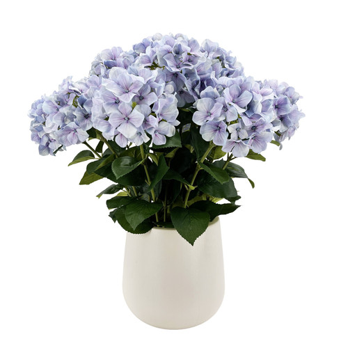 Real Touch Lilac Potted Hydrangea in Ceramic Pot (71cm)