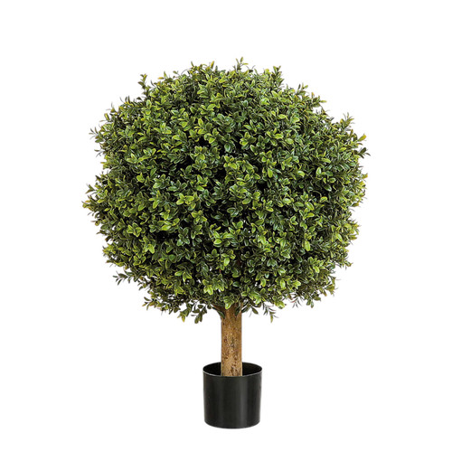 Green Boxwood Ball Tree Potted Plant (1548 Leaves) (50cm)