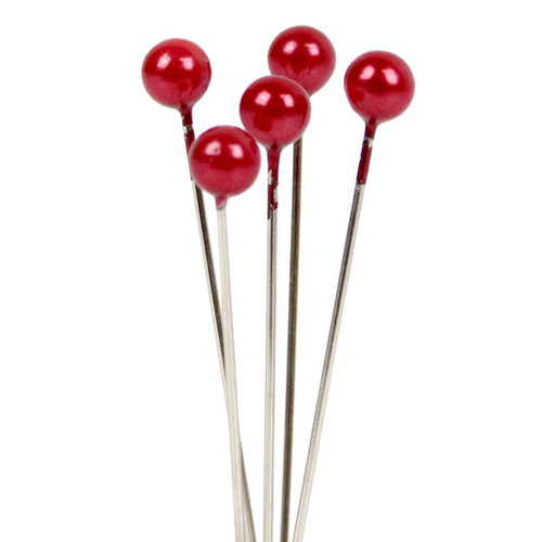 Red Pearl Pins (4cm)