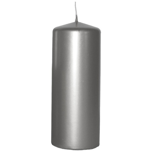 Silver Pillar Candle (23cm) Silver Pillar Candle (23cm)