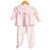 Baby Girls 2 Piece Set - Pink Peached Interlock Sleeper By Zip Zap